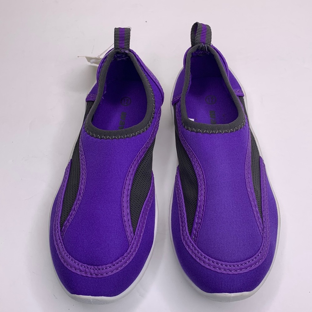 WAVE ZONE Swim Shoes Purple Gray NWT Girls 12